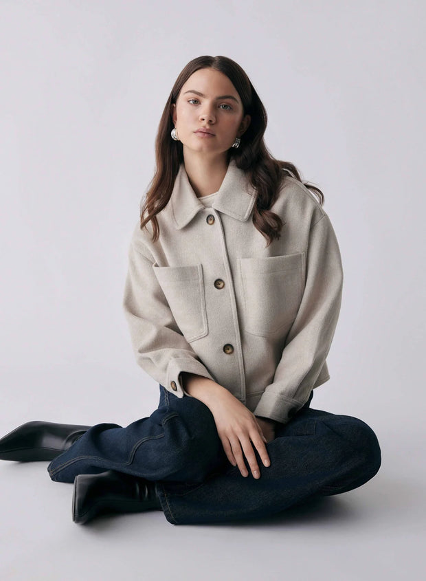 Esmaeé - Stopover Jacket - Cream Chevron