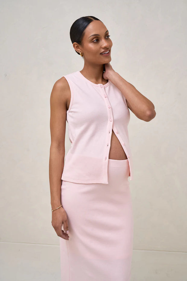 Storyline Button Tank - Pink