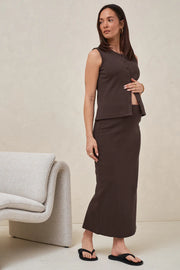 Storyline Midi Skirt - Chocolate