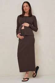 Storyline Midi Skirt - Chocolate