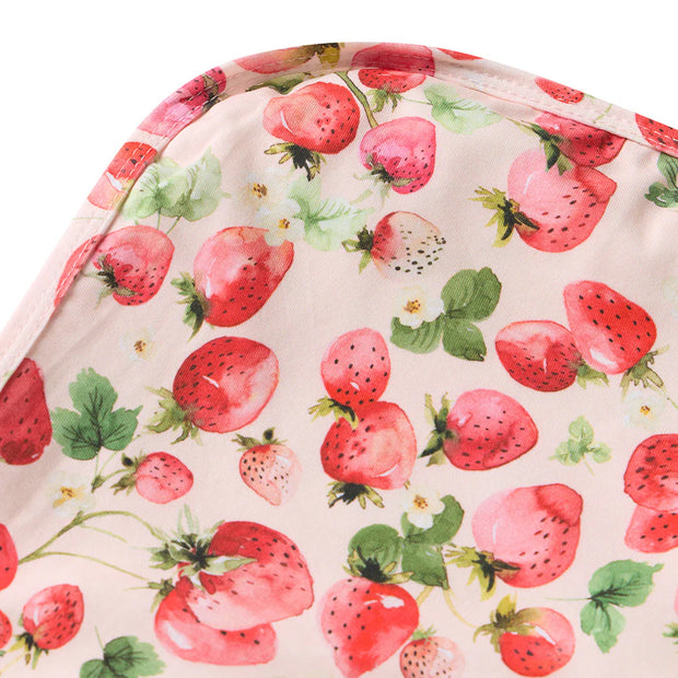 Jersey Wrap & Top Knot Set - Strawberry