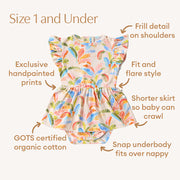 Baby Dress Short Sleeve - Summer Palm