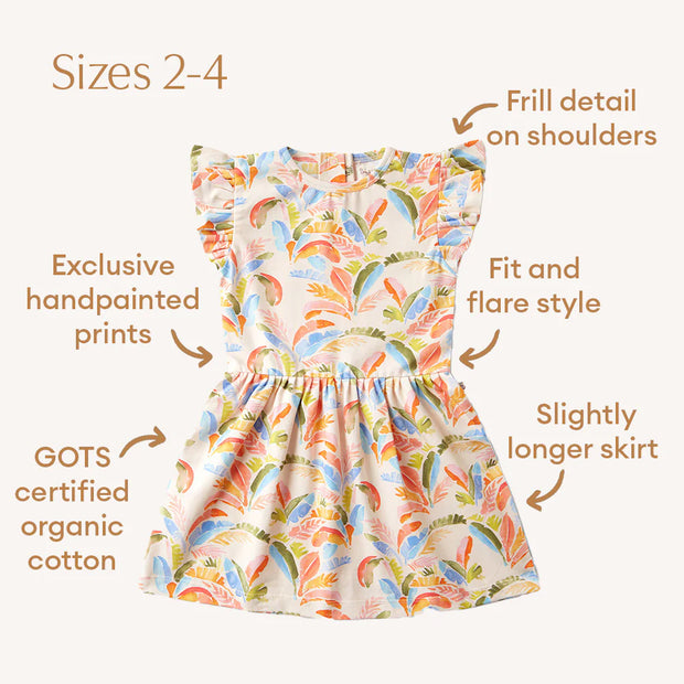 Baby Dress Short Sleeve - Summer Palm