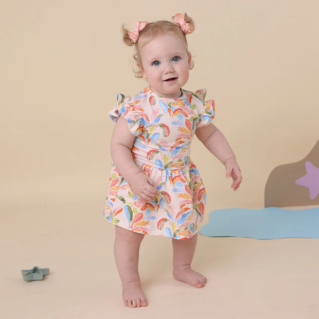 Baby Dress Short Sleeve - Summer Palm