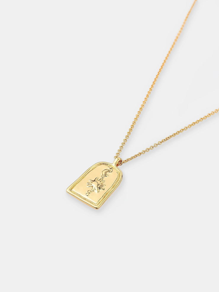 Sun Charm Necklace - 18K Gold Plated