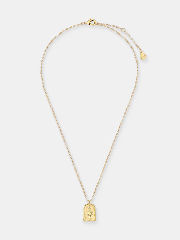 Sun Charm Necklace - 18K Gold Plated