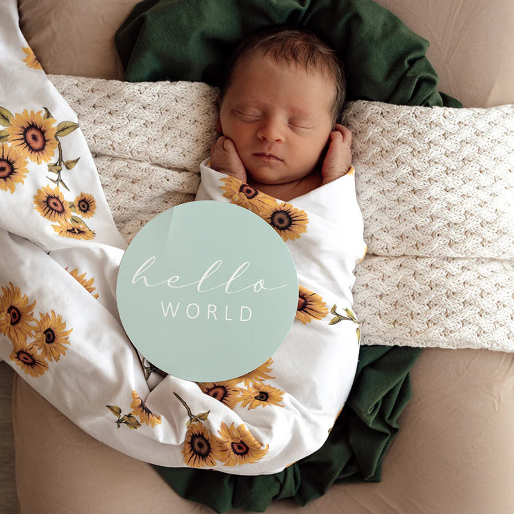 Jersey Wrap & Top Knot Set - Sunflower