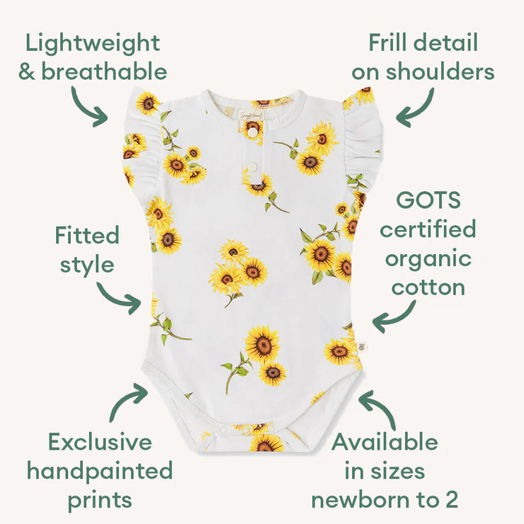 Short Sleeve Bodysuit - Sunflower