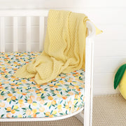 Diamond Knit Baby Blanket - Sunlight