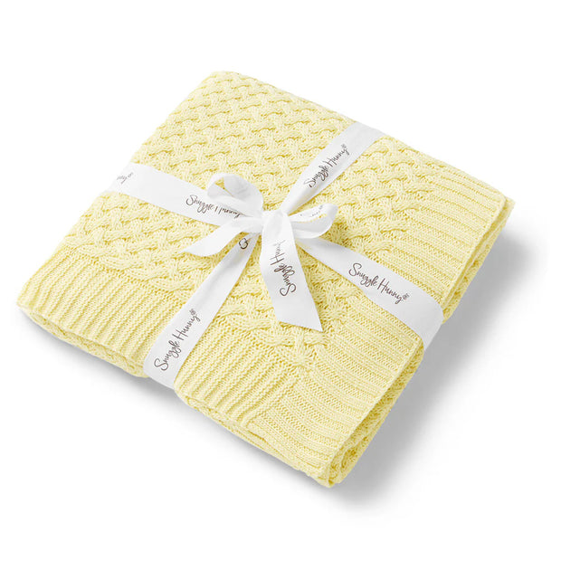 Diamond Knit Baby Blanket - Sunlight