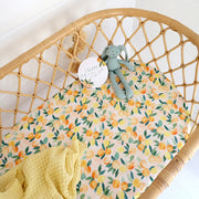 Fitted Bassinet Sheet | Change Pad Cover - Sunny Citrus