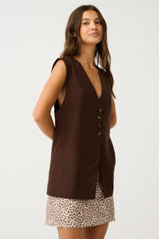 (PRE-ORDER) Suzie Vest - Chocolate
