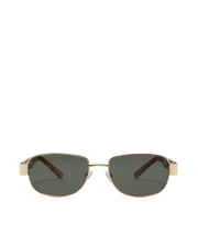 THE ADDISON - Gold Havana Tort-Green Sunglasses