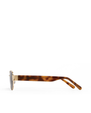 THE ADDISON - Gold Havana Tort-Green Sunglasses