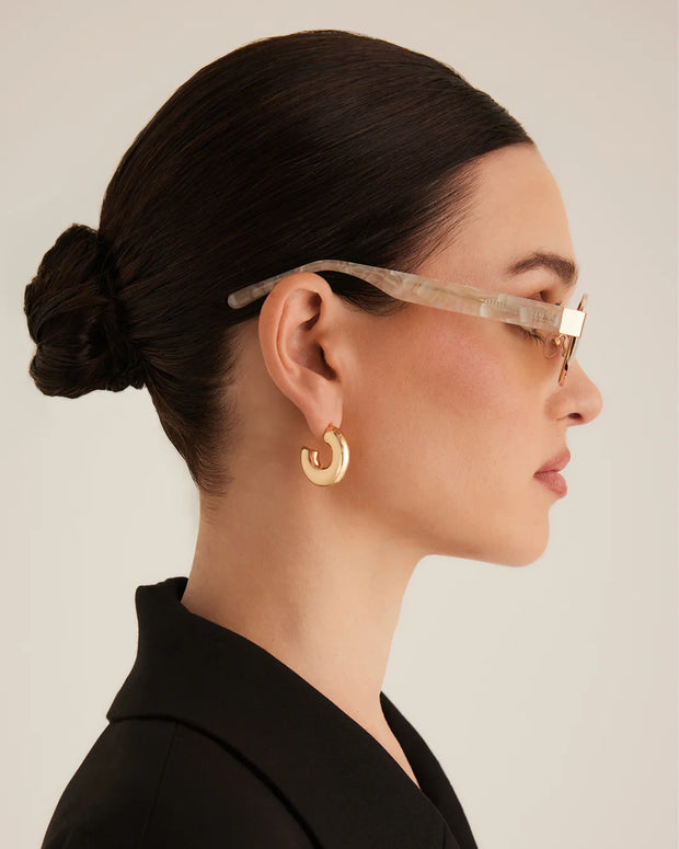 THE ADDISON - Gold Pearl Tort-Beige Sunglasses