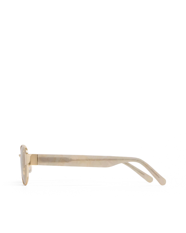 THE ADDISON - Gold Pearl Tort-Beige Sunglasses