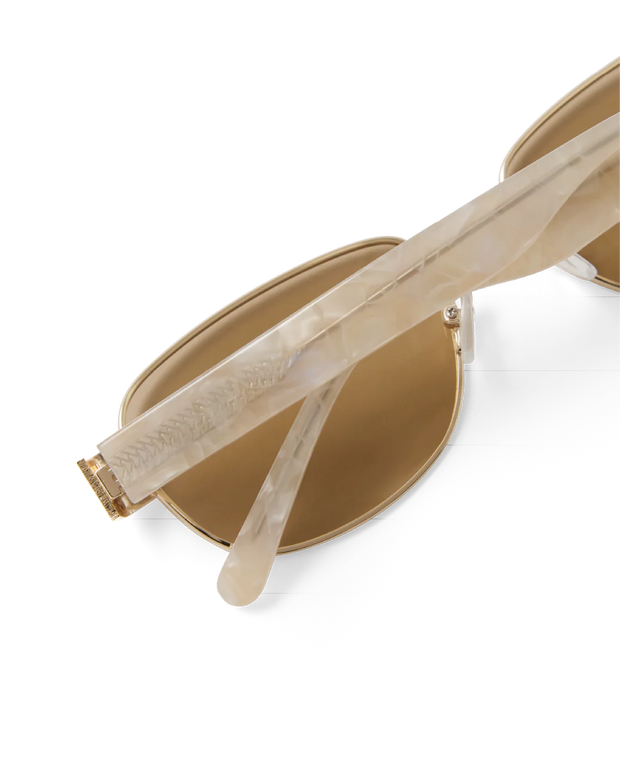 THE ADDISON - Gold Pearl Tort-Beige Sunglasses