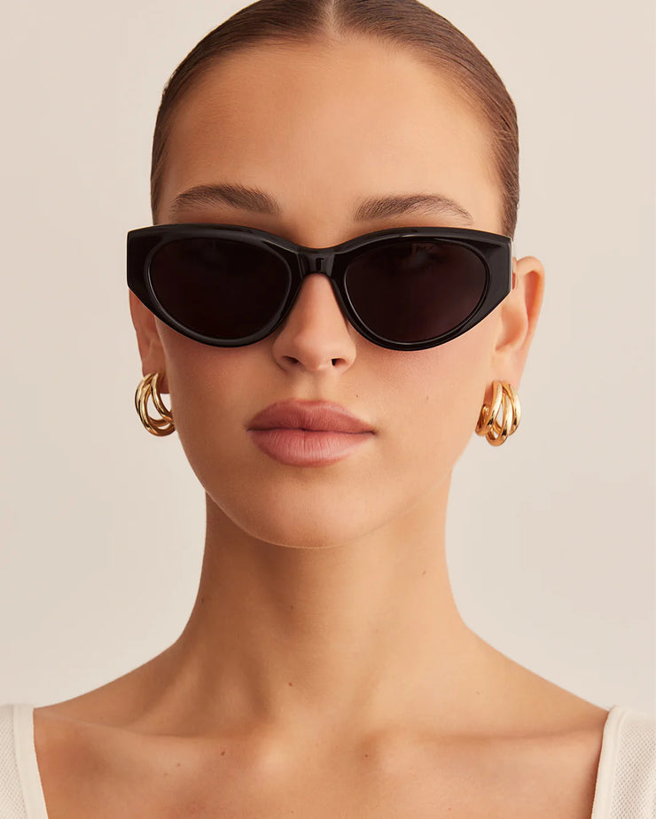 THE ALBA Black-Black Sunglasses