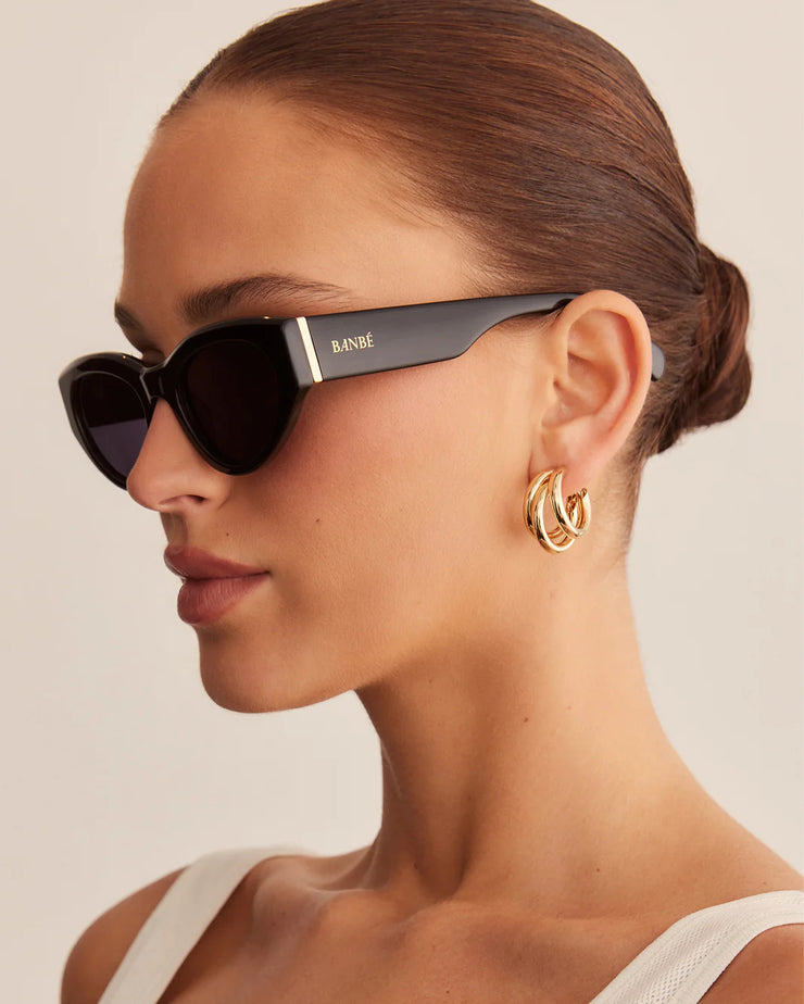 THE ALBA Black-Black Sunglasses