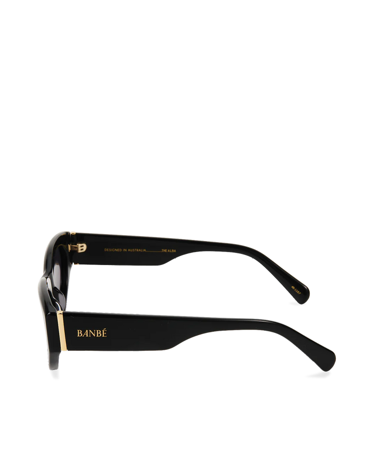 THE ALBA Black-Black Sunglasses