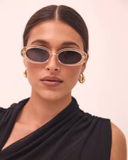 THE CARTER Clear Smoke Sunglasses