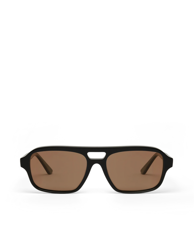 THE DELEVIGNE Black-Caramel Sunglasses