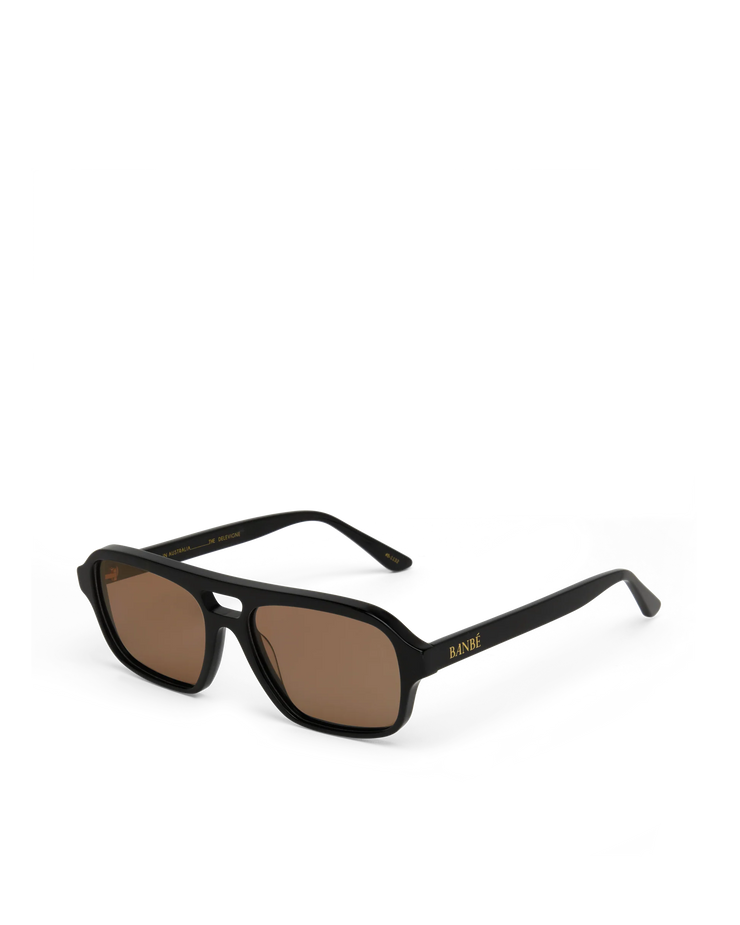 THE DELEVIGNE Black-Caramel Sunglasses