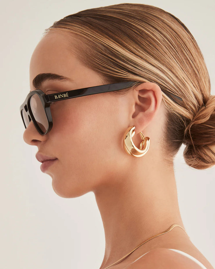 THE DELEVIGNE Black-Caramel Sunglasses