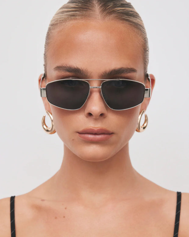 THE EARLE - Silver-Smoke Sunglasses