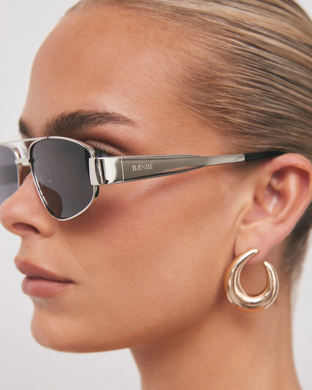 THE EARLE - Silver-Smoke Sunglasses