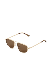 THE HALLE Gold Brown Sunglasses