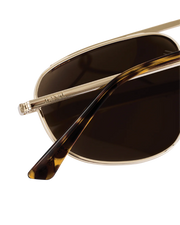 THE HALLE Gold Brown Sunglasses