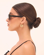 THE HEPBURN Black Smoke Sunglasses