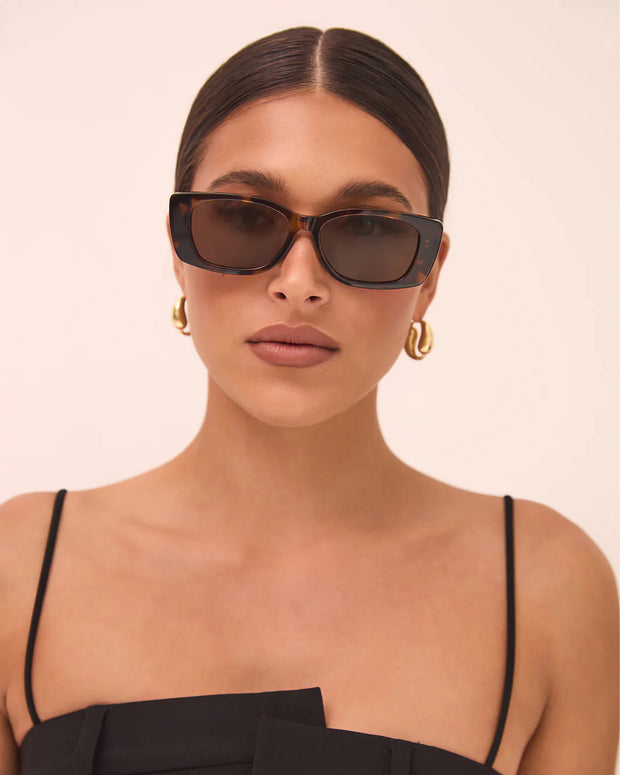 THE HEPBURN Havana Tort-Chocolate Sunglasses