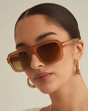 THE KARLIE Terracotta-Amber Fade Sunglasses