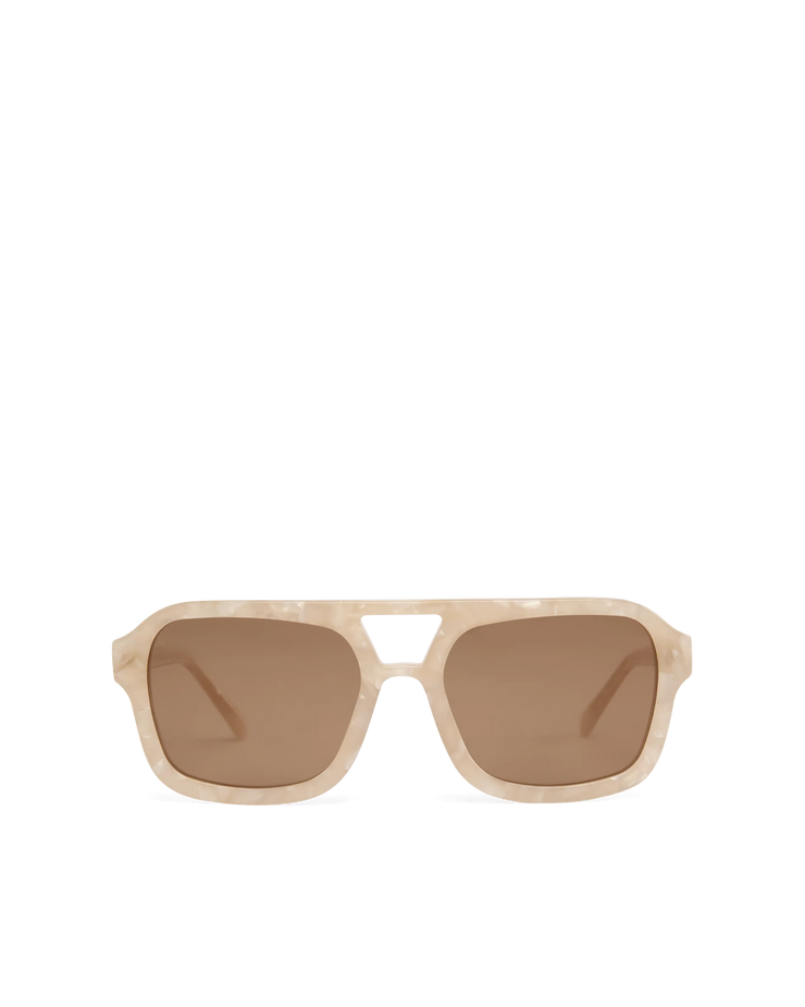 THE LAIS Pearl-Tort Caramel Sunglasses
