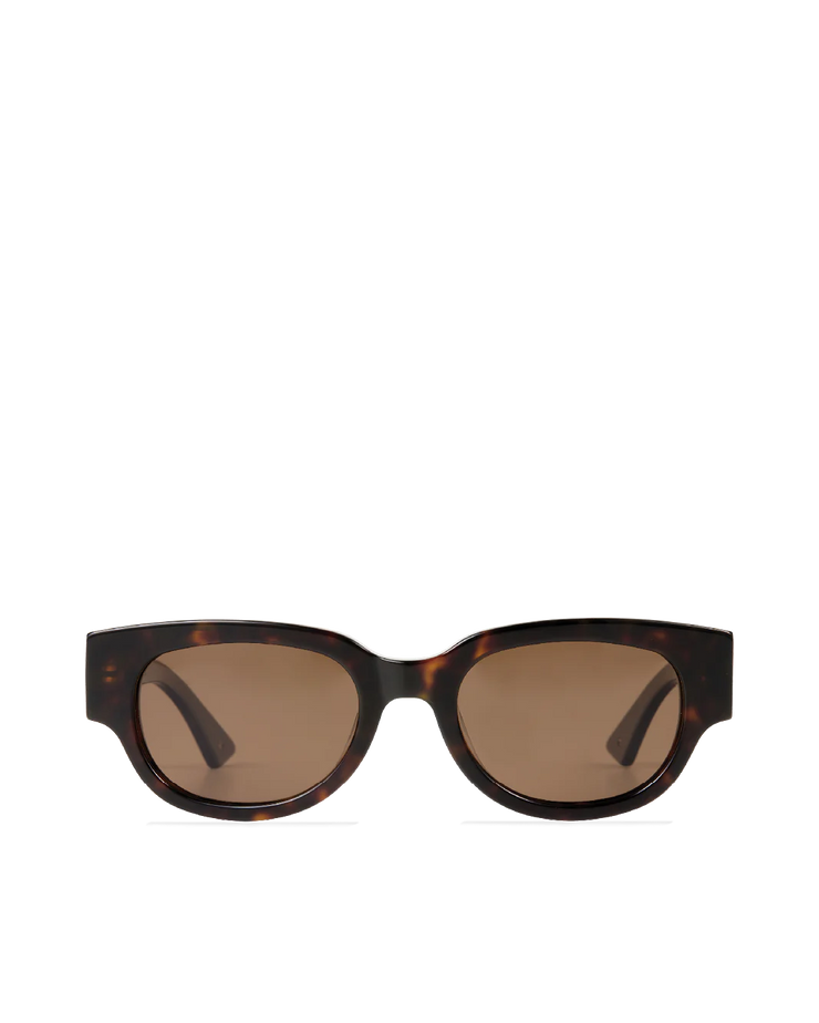 THE MARKLE Dark Havana Tort-Walnut Sunglasses