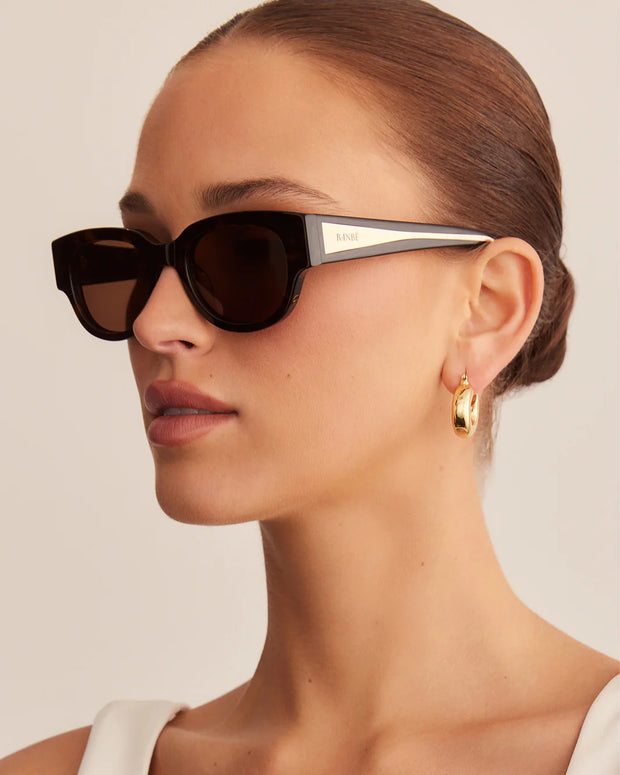 THE MARKLE Dark Havana Tort-Walnut Sunglasses