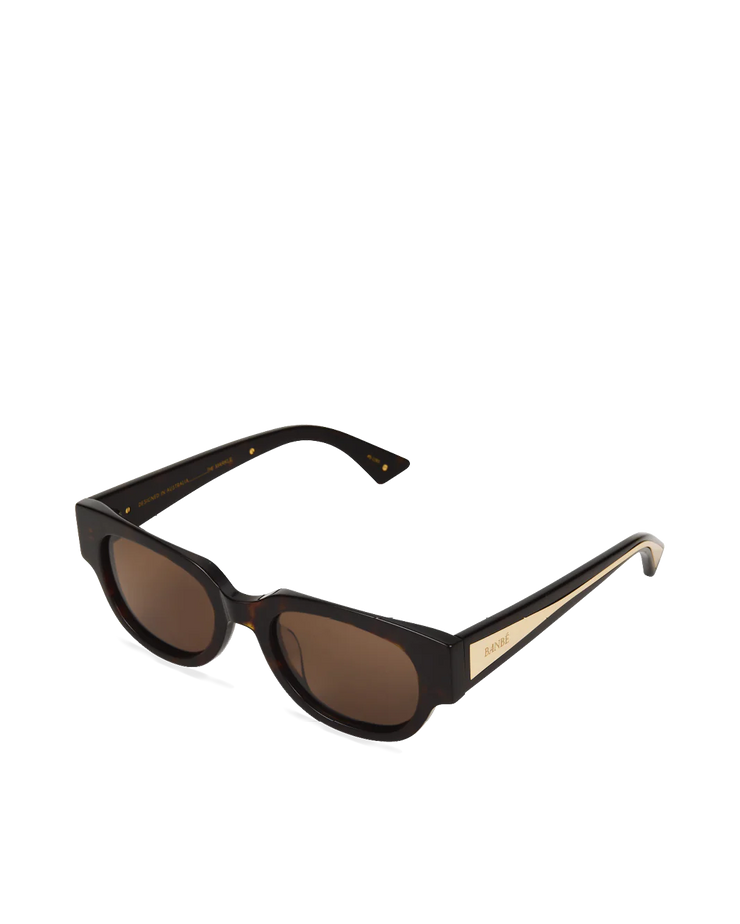THE MARKLE Dark Havana Tort-Walnut Sunglasses