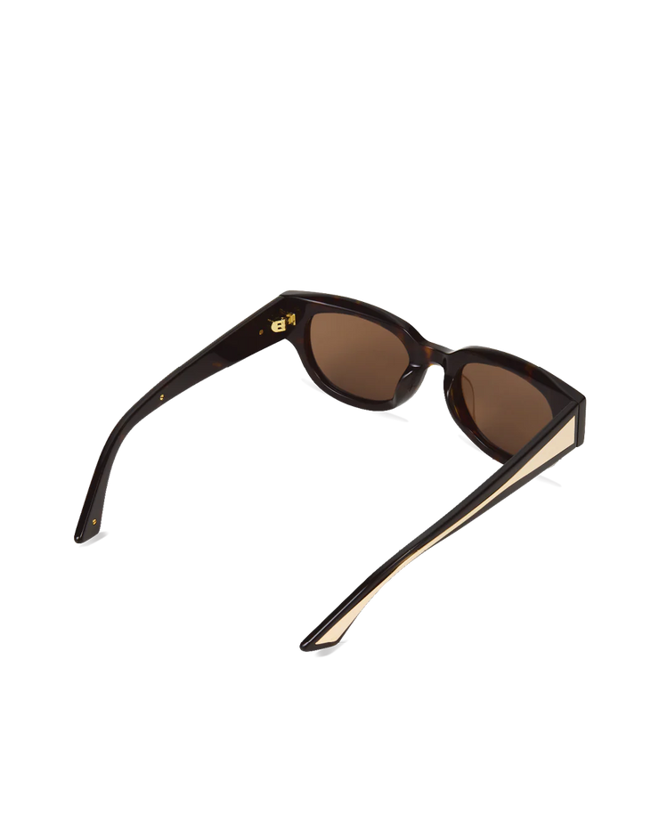 THE MARKLE Dark Havana Tort-Walnut Sunglasses