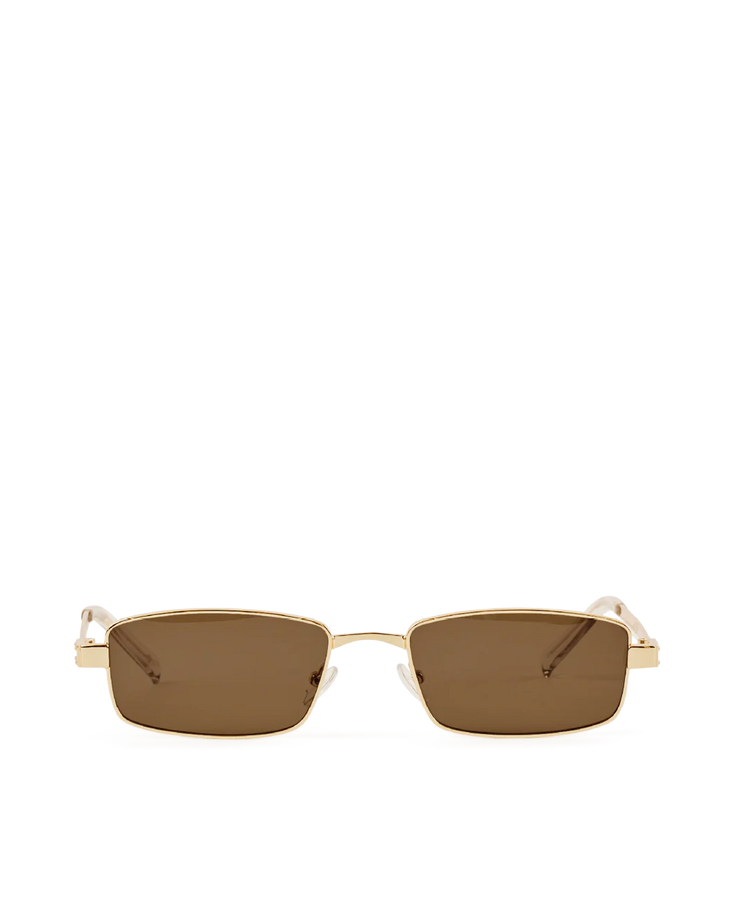 THE MONROE Gold Brown Sunglasses