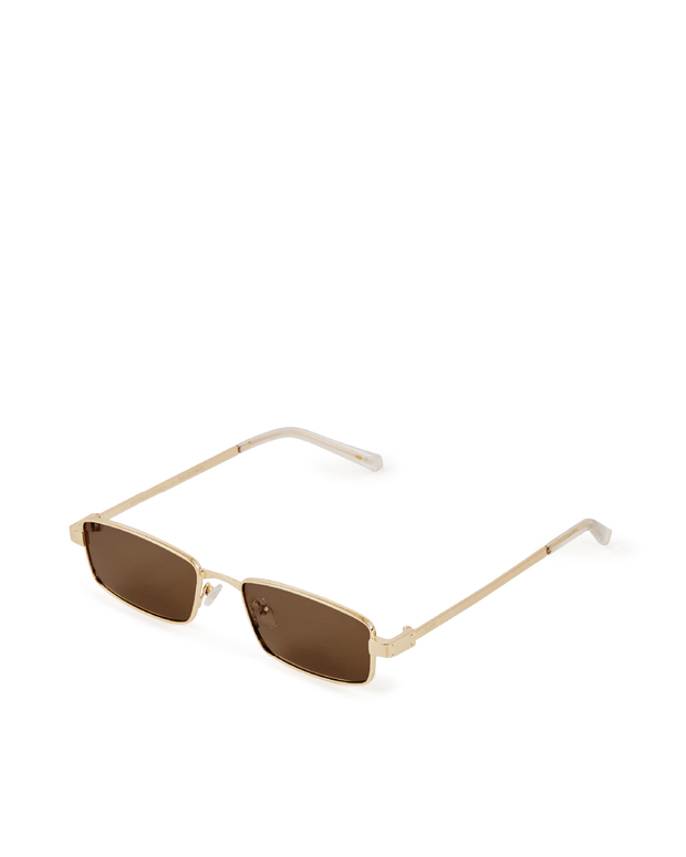 THE MONROE Gold Brown Sunglasses