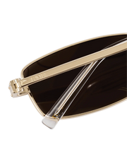 THE MONROE Gold Brown Sunglasses