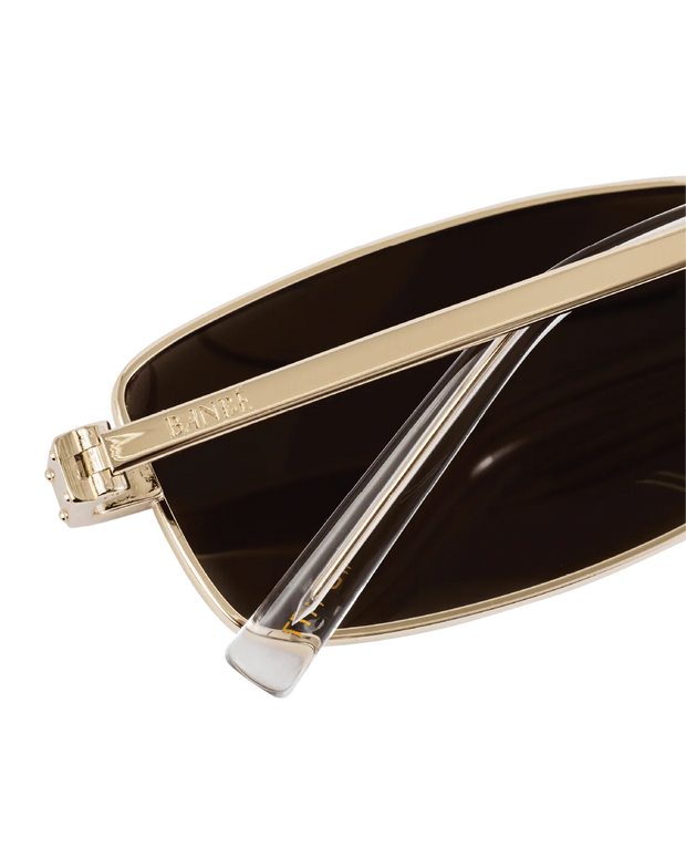 THE MONROE Gold Brown Sunglasses