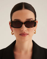 THE TASH Toffee Tort Black-Pecan Sunglasses