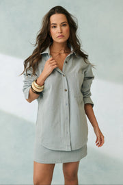 (PRE-ORDER) Tamika Shirt - Stripe Denim