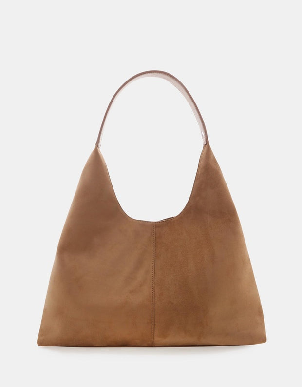 Tammy Shoulder Bag - Dark Tan Suede