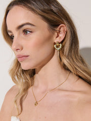 Tania Heart Earrings - 18K Gold Plated