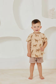 KAPOW - Taupe Rib Shorts