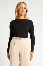 Teagan Knit Top - Black